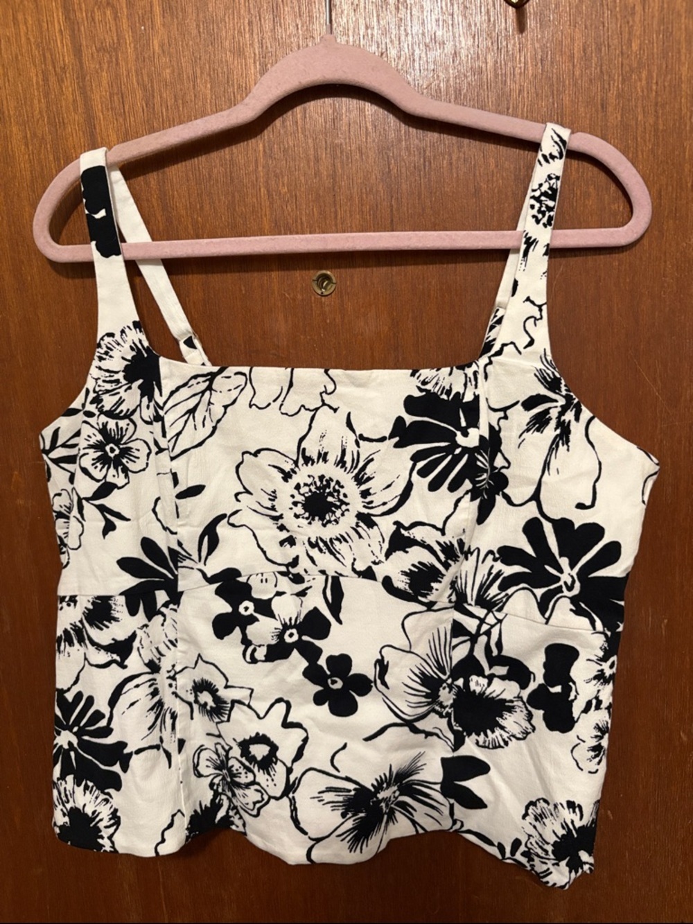 NWT Abercrombie & Fitch Floral Corset-Inspired Top
